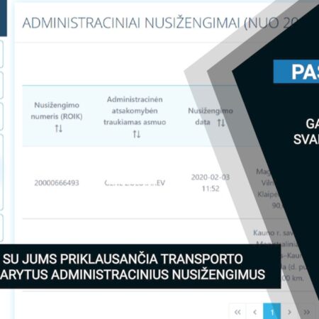 Vairuotojai apie nusižengimus gali patogiau (video)
